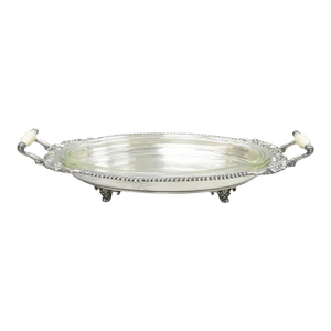 Antique Sheffield Victorian Silver Plated Large Twin Handle Serving Dish Platter