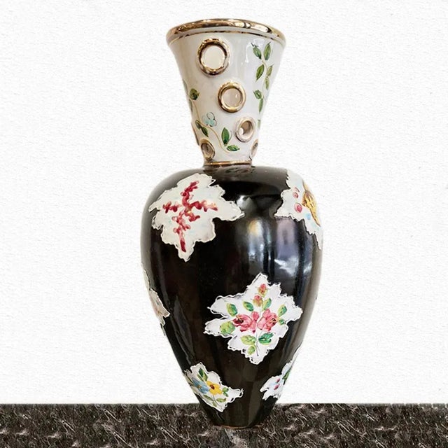 Black Vase by Osvaldo Dolci for Gualdo Tadino, 1948 For Sale - Image 8 of 13