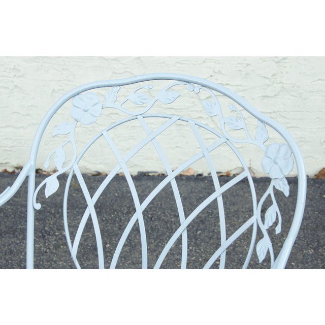 Vintage Woodard Chantilly Rose Wrought Iron Garden Patio Dining Set Set of 5 Chairish