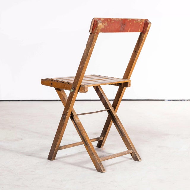Beech Folding Chair, 1960s For Sale - Image 6 of 10