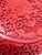 Chinoiserie Antique Chinese 6” Carved Peony Cinnabar & Brass Lacquer Box in Mint Condition For Sale - Image 3 of 7