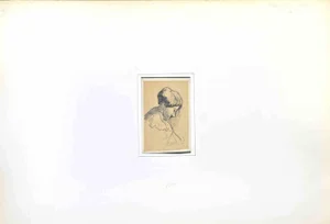 Jean-Luis Forain, The Profile, Pencil Drawing, Late 19th Century