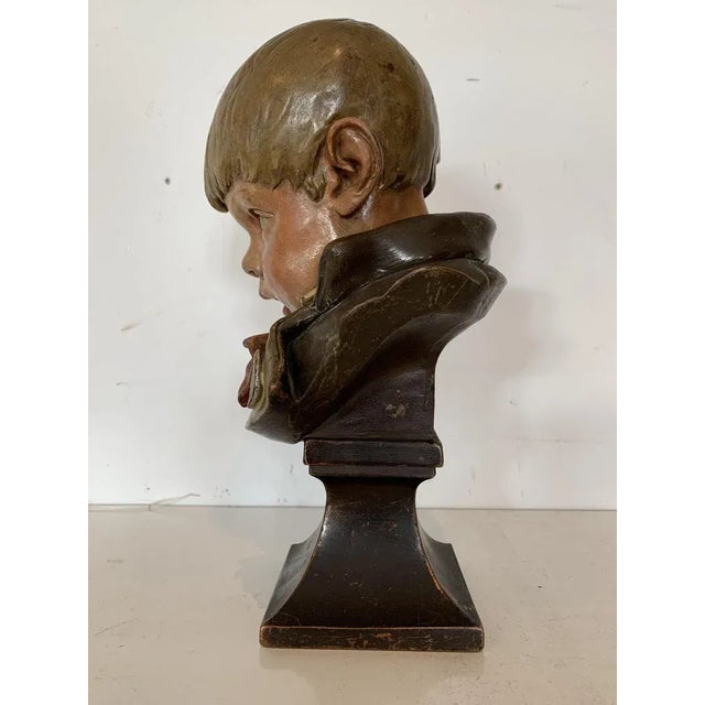 1930s Terracotta Bust of the Sulker, 1800s For Sale - Image 5 of 9