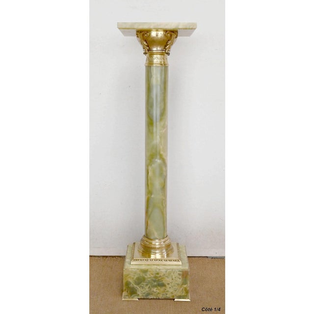 Onyx and Bronze Column, Late 19th Century For Sale - Image 12 of 18
