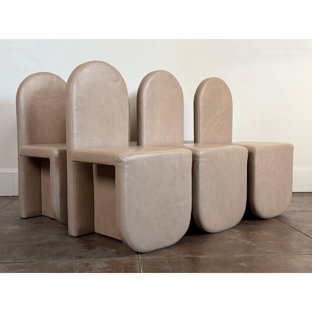 Modern Leather Dining Chairs by Cuff Studio For Sale - Image 16 of 18