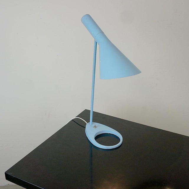 1960s Blue AJ Table Lamp from Louis Poulsen, Denmark, 1960s For Sale - Image 5 of 17