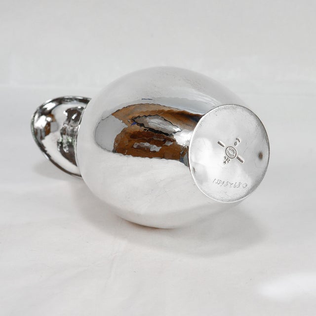 Vintage Georg Jensen Modernist Sterling Silver Pitcher No. 432a by Johan Rohde For Sale - Image 11 of 15