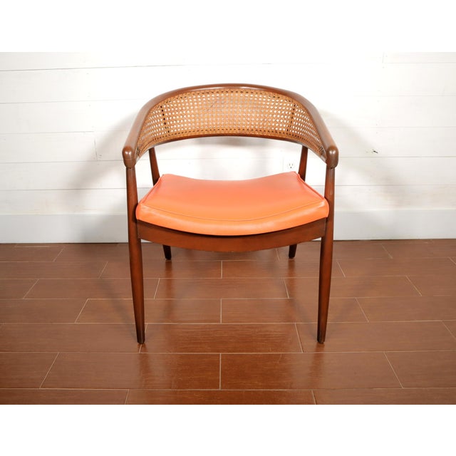Mid-Century Modern Vintage James Mont King Cole Style Bentwood Cane Arm Chair Mid Century Modern Retro 60's 70's Beech Wood For Sale - Image 3 of 11