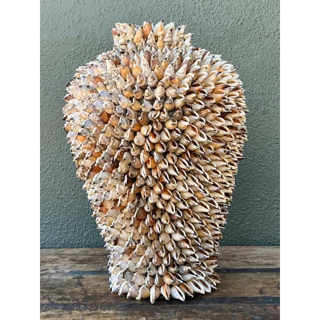 Vintage Shell Covered Sculpture For Sale - Image 9 of 12