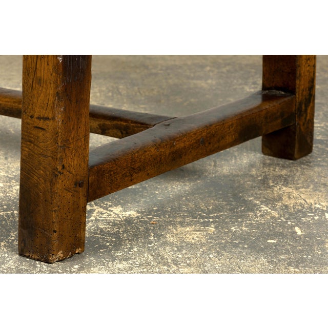 Early 19th Century French Provincial Walnut Farmhouse Refectory Table For Sale - Image 13 of 18