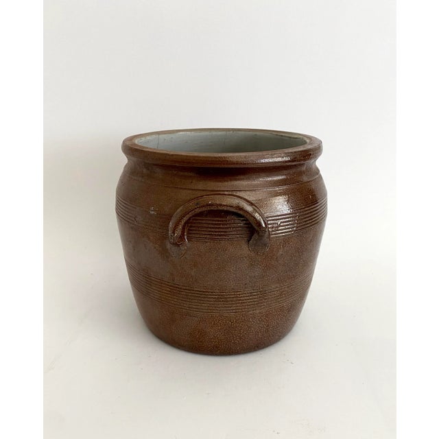 Early 20th Century 1940s French Renault #4 Brown Luster Confit Pot For Sale - Image 5 of 7