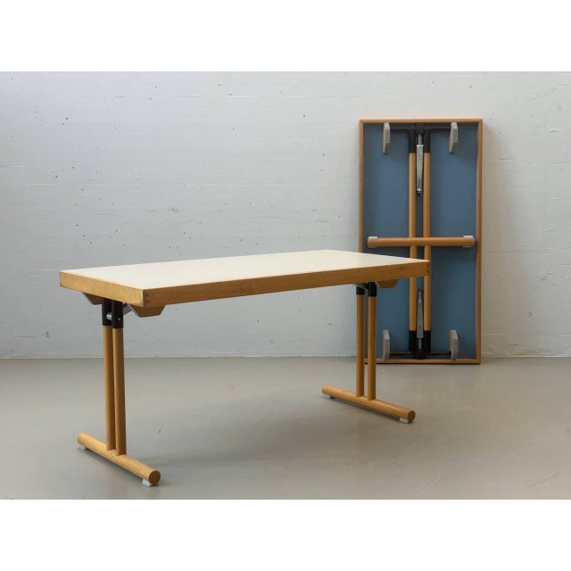 Folding Tables in Beech and Steel from Hiller For Sale - Image 15 of 15