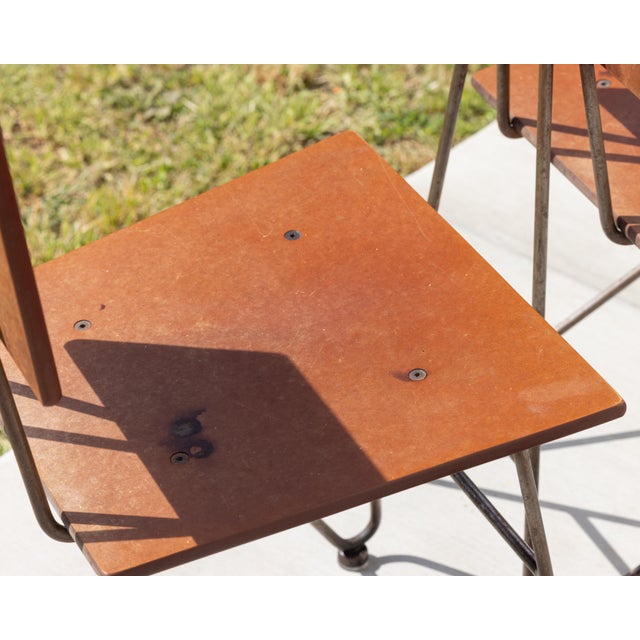 Brown Set of 6 Vintage Chipotle Composite and Steel Dining Chairs – Attributed to Steve Sauer | Bruce Gueswel For Sale - Image 8 of 10