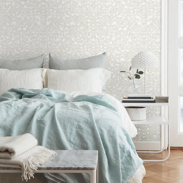 Mid-Century Modern SAMPLE - Boråstapeter Romas Wallpaper In Sand For Sale - Image 3 of 3