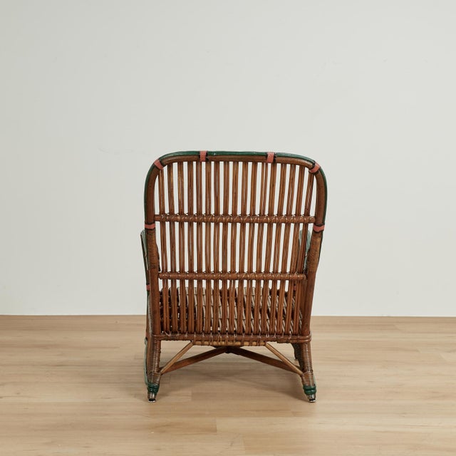 Four Piece Suite of Art Deco Rattan Porch Furniture For Sale - Image 17 of 18