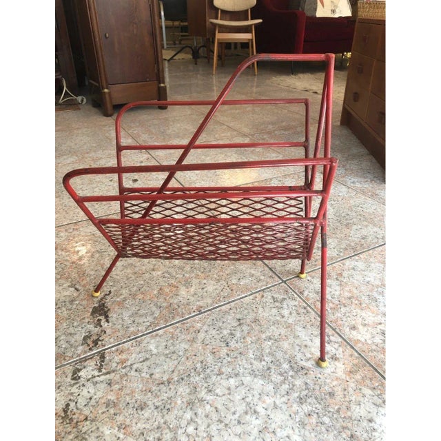 Door magazine typical red lacquered metal 50s