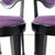 Black Austrian Modern Chairs 414 in Black Wood & Purple Fabric attributed to Kammerer Thonet, 1990s, Set of 3 For Sale - Image 8 of 18