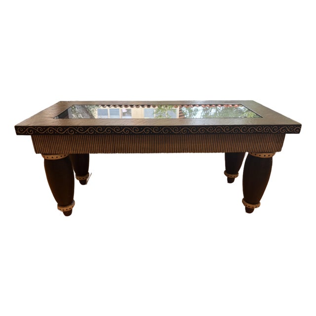 1997 Fabian Garcia “Rock Paper Scissors” Hand-Painted Coffee Table For Sale