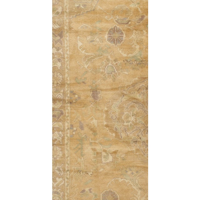 1940s Vintage Circa 1940 Subdued Turkish Oushak Hand Woven Wool Rug 5ft 6in X 8ft 3in For Sale - Image 5 of 8