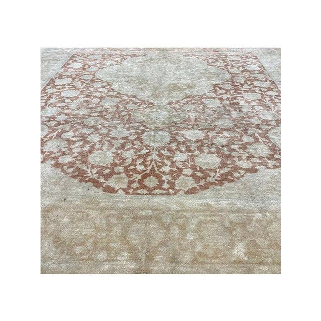 1960s Old Persian Tabriz Area Rug 6 X 9 For Sale - Image 9 of 12