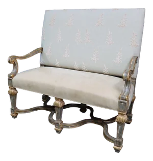 Century Italian Style Carved & Painted Settee