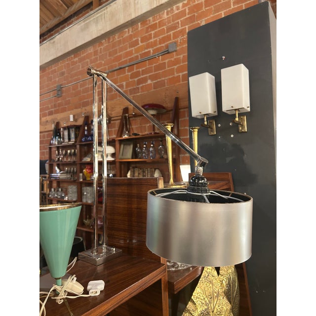 1960s Mid-Century Modern Chrome Clamp-on Adjustable Desk Lamp For Sale - Image 4 of 5