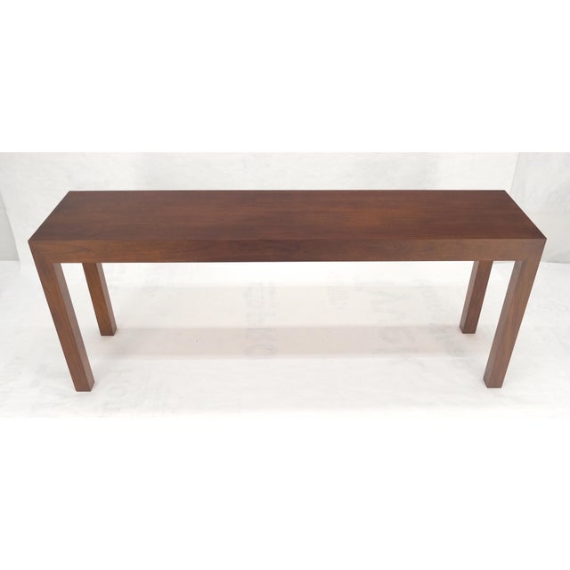 Walnut Mid Century Modern 6' Long Parsons Style Console Sofa Table Baughman MINT