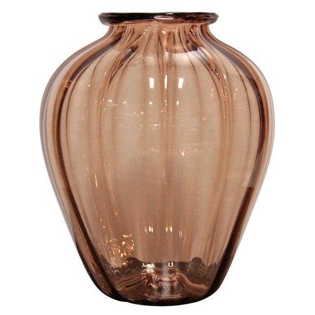Napoleone Martinuzzi Italian Glass Vase For Sale - Image 9 of 9