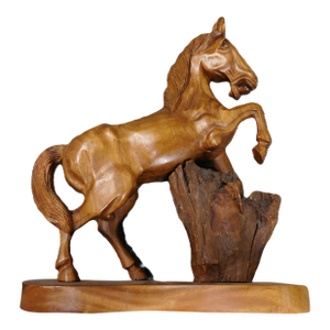1940s Hand Carved Wooden Horse