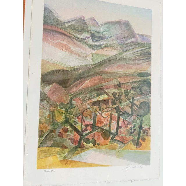 Paper Camille Hilaire, Mont Sainte Victoire, 1980s, Lithograph For Sale - Image 7 of 12