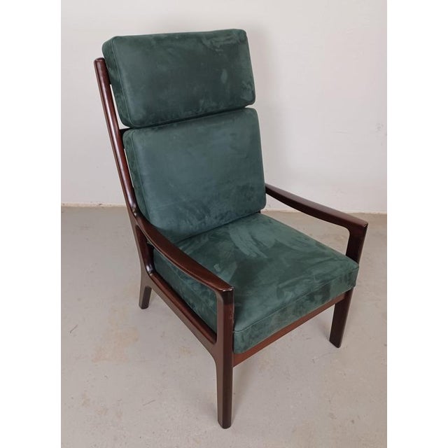 Brown Mahogany Lounge Chair by Ole Wanscher, 1960s For Sale - Image 8 of 11