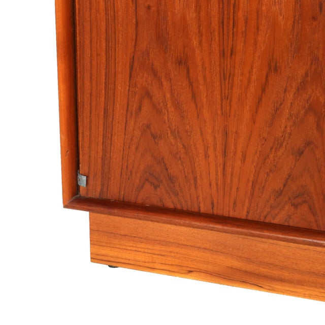 Mid-Century Modern Mid Century Modern Danish Modern Teakwood Double Door Armoire 20thC For Sale - Image 3 of 17
