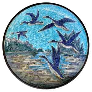 Vintage Ceramic Dish by Georges Cassin, 1982