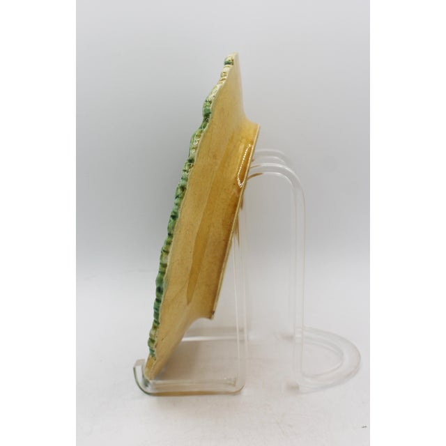 Late 19th Century C. 1880-1900 London Majolica Begonia Leaf Plate by Joseph Roth For Sale - Image 5 of 8