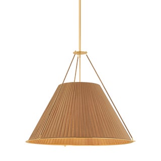 Hudson Valley Lighting Sunside 34 in. 5 Light Chandelier in Aged Brass Finish For Sale