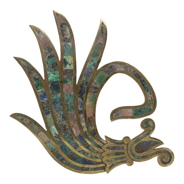 1950s Los Castillo Mexican Brass Door Handle For Sale