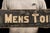 American Antique Hand-Painted Directional Restroom Sign For Sale - Image 3 of 5
