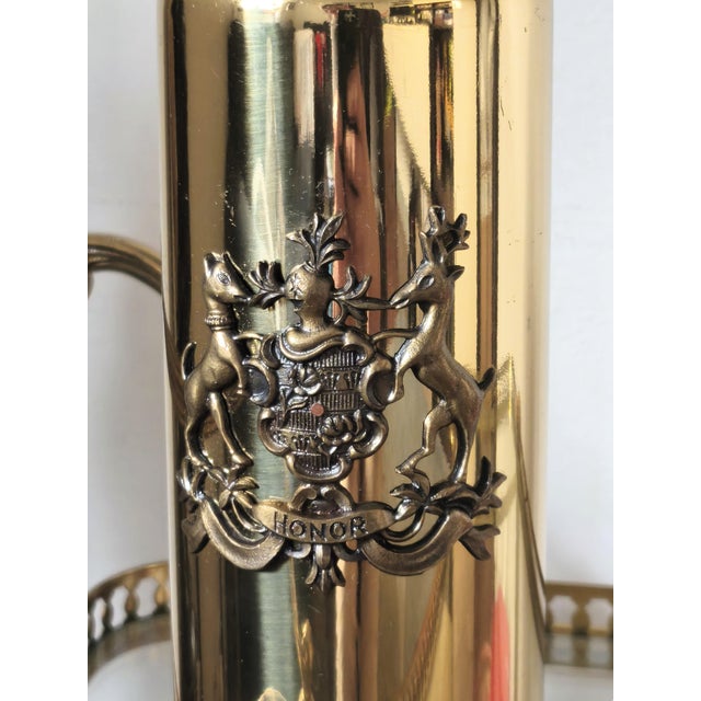 Mid-Century Italian Brass Cocktail Shaker with Coat of Arms, 1960s For Sale - Image 4 of 9