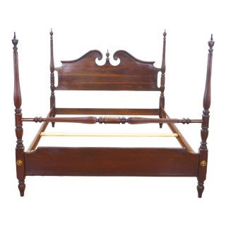 Ethan Allen Queen Cherry Poster Bed For Sale