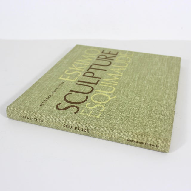 Eskimo Sculpture Esquimaude George Swinton 1965 Hardcover coffee table art book with linen hard cover and gold and bronze...