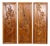 Carved Wooden Panels with Floral and Animal Decorations, Indochina / Vietnam, Early 20th Century, Set of 3 For Sale