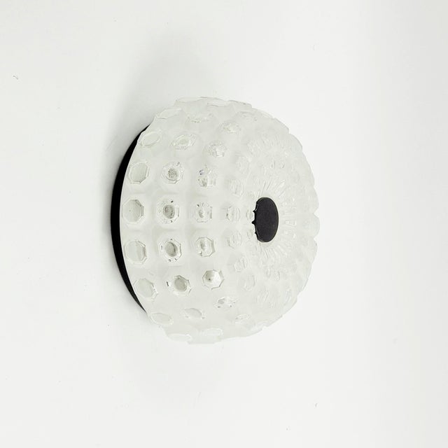 Mid-Century Modern Diamond Glass Wall Lights from Limburg, Germany, 1960s, Set of 2 For Sale - Image 4 of 11