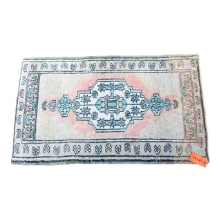 Vintage Turkish 2x3 Mini Rug For Sale