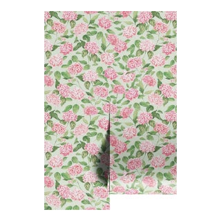 Hydrangea Blooms Floral Grasscloth Wallpaper by House Party | Gatsby Pink | 6 Yards For Sale