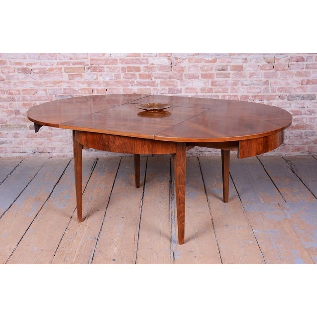 Art Deco Extendable Dining Table in Walnut, Czech, 1920s For Sale - Image 3 of 18