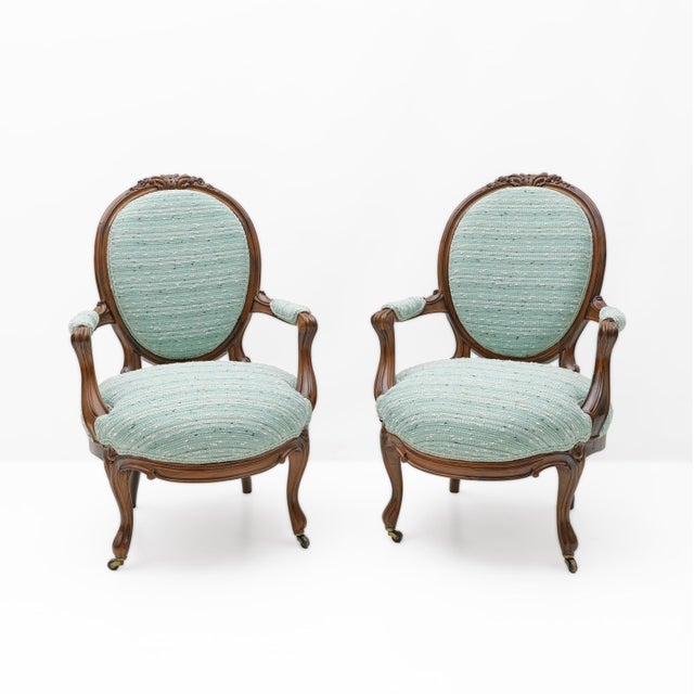 French Louis Philippe Style Armchairs, 1850s, Set of 2 For Sale - Image 11 of 11