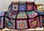 1970s Black Granny Square Cottagecore Rainbow Afghan For Sale - Image 5 of 12