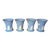 English Set of Four 1950s Wedgwood Blue Jasper Posy Pots For Sale - Image 3 of 8