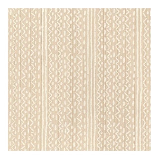 Peter Fasano Angelina in Cream Tonal White on Off White Cotton Printed Fabric- 1 Yard For Sale