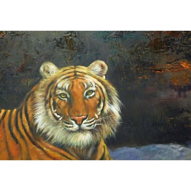 Dave Merrill "Fire and Ice" Original Oil Hand Signed Tiger For Sale In Denver - Image 6 of 6
